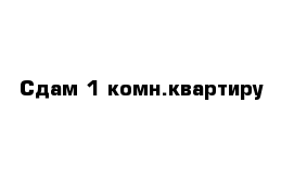 Сдам 1 комн.квартиру